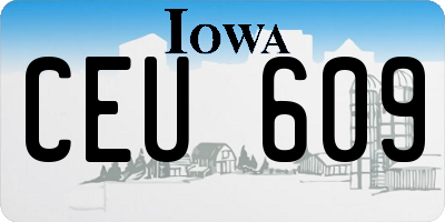 IA license plate CEU609