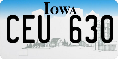 IA license plate CEU630