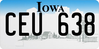 IA license plate CEU638