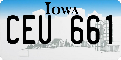 IA license plate CEU661