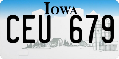 IA license plate CEU679