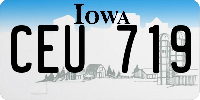 IA license plate CEU719