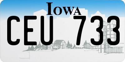 IA license plate CEU733