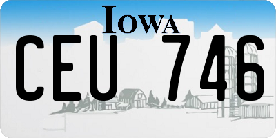 IA license plate CEU746