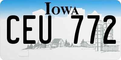 IA license plate CEU772
