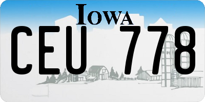 IA license plate CEU778