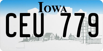 IA license plate CEU779