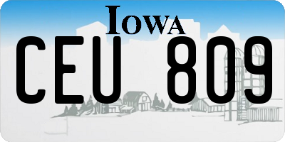 IA license plate CEU809