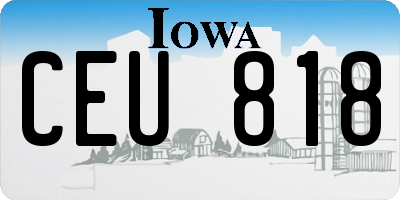 IA license plate CEU818