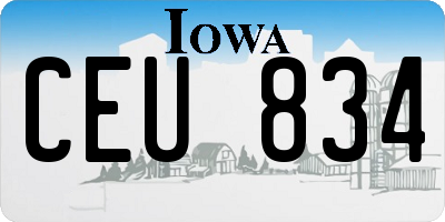 IA license plate CEU834