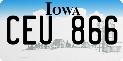 IA license plate CEU866