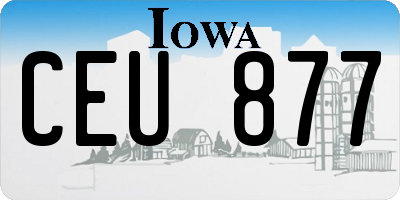 IA license plate CEU877
