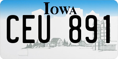 IA license plate CEU891