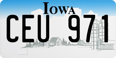 IA license plate CEU971