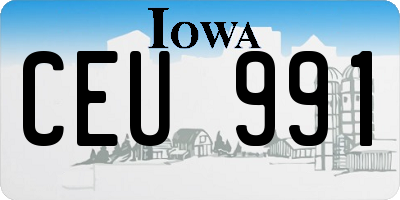 IA license plate CEU991