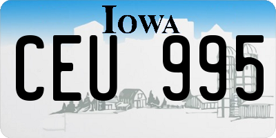 IA license plate CEU995