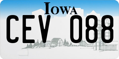 IA license plate CEV088