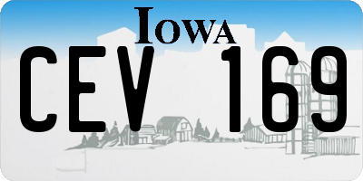 IA license plate CEV169