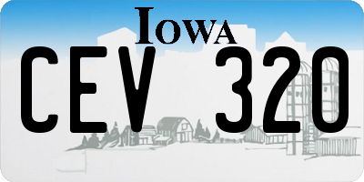 IA license plate CEV320