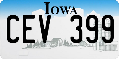 IA license plate CEV399