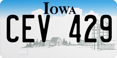 IA license plate CEV429