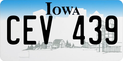 IA license plate CEV439