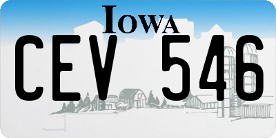 IA license plate CEV546