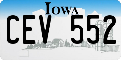 IA license plate CEV552