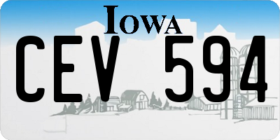IA license plate CEV594