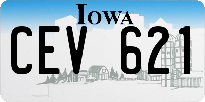 IA license plate CEV621