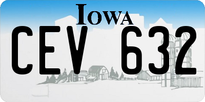 IA license plate CEV632