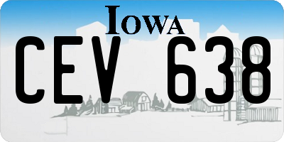 IA license plate CEV638