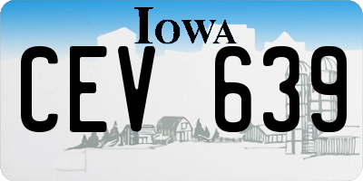 IA license plate CEV639