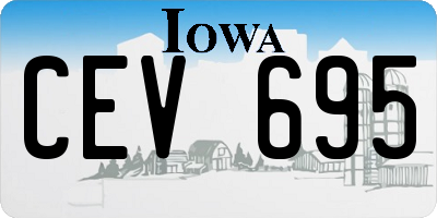 IA license plate CEV695