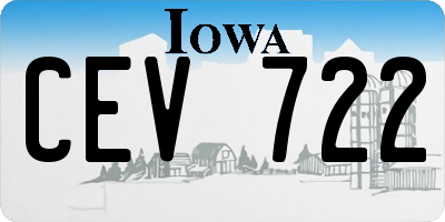 IA license plate CEV722