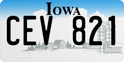 IA license plate CEV821