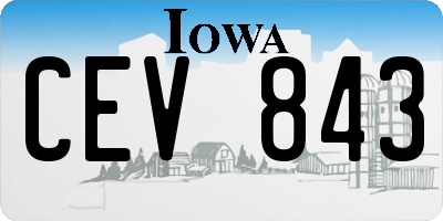 IA license plate CEV843