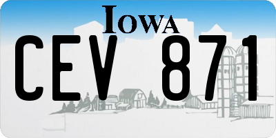 IA license plate CEV871