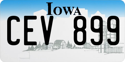 IA license plate CEV899