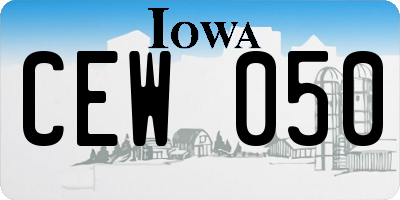 IA license plate CEW050