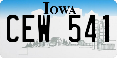 IA license plate CEW541