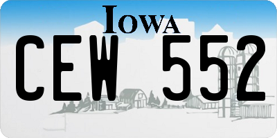IA license plate CEW552
