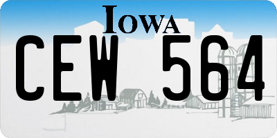 IA license plate CEW564