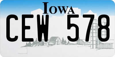 IA license plate CEW578