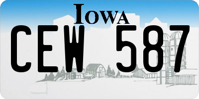 IA license plate CEW587