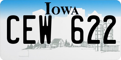 IA license plate CEW622
