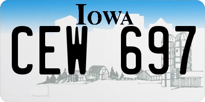 IA license plate CEW697