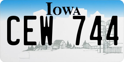 IA license plate CEW744