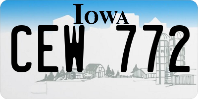 IA license plate CEW772