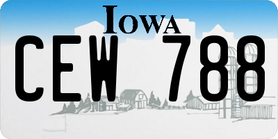 IA license plate CEW788